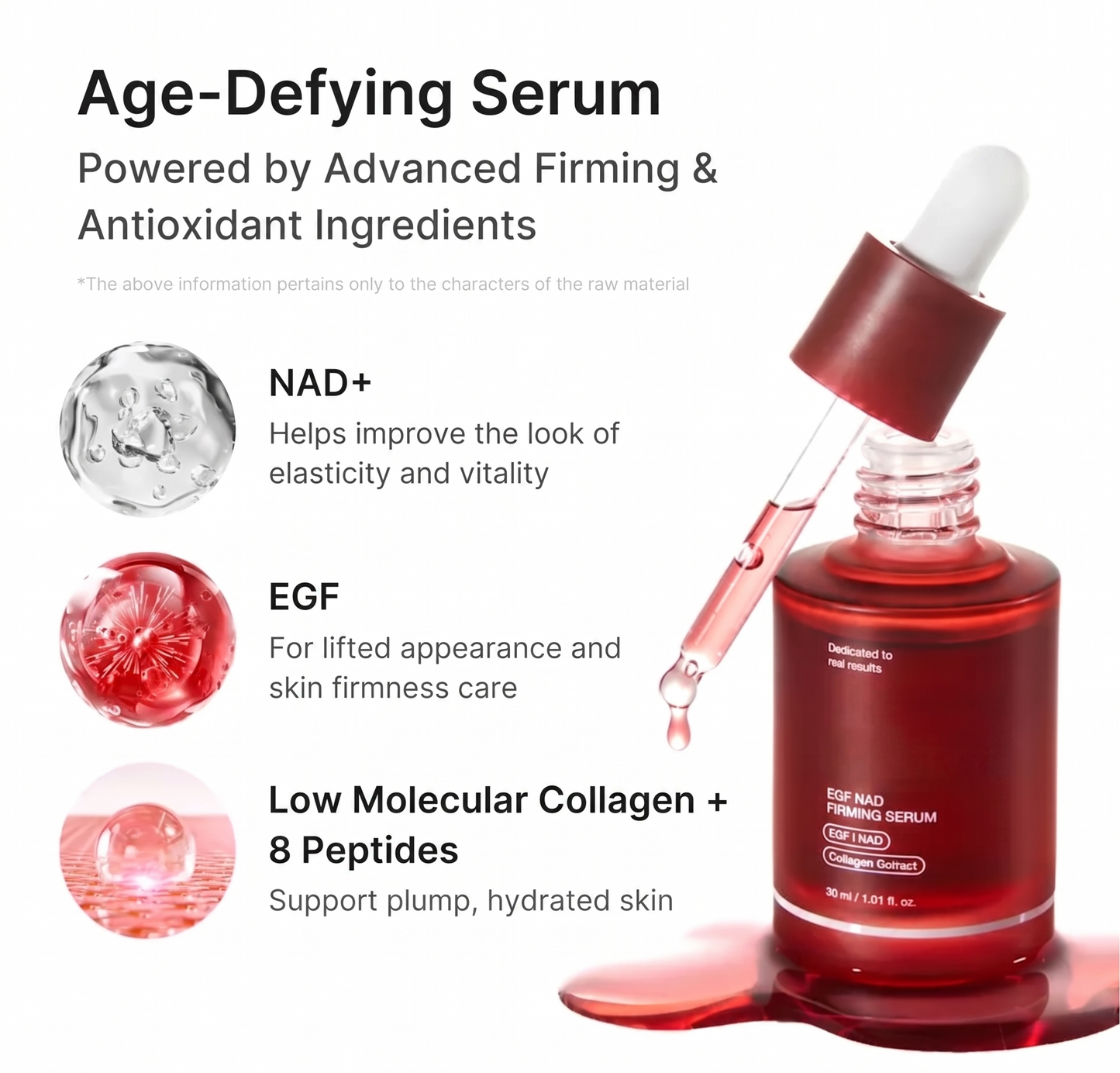 NAD+ EGF Firming Serum — Anti-Aging Collagen Boost with Collagen and 8 Peptides
