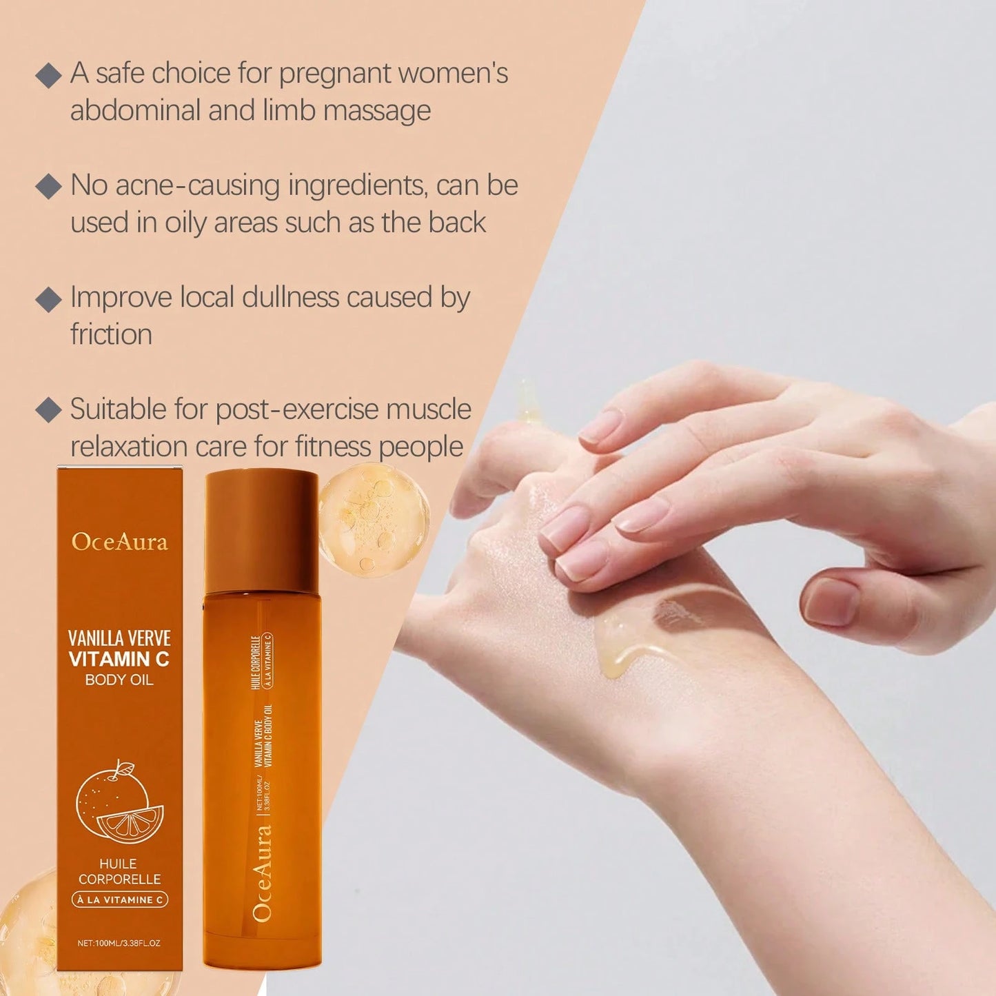 futureNest Vitamin C Body Oil for Women and Men